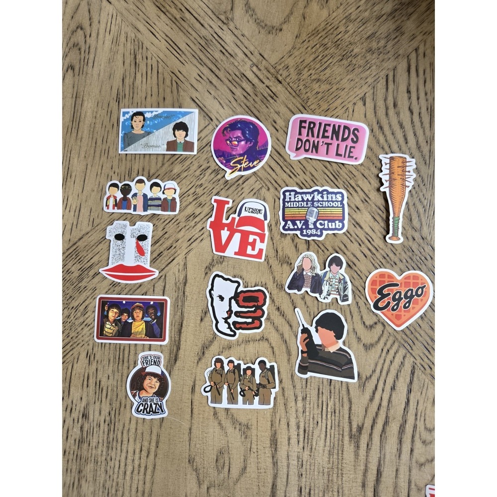 Stranger Things Stickers 50 pcs Steve eggos Eleven new Decals Laptop Waterbottle